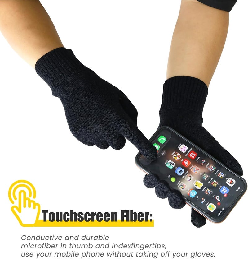 Wander Merino Wool Running Gloves for Winter Lightweight Touchscreen Thermal Knit Glove for Men&Women Upgraded - Image 2